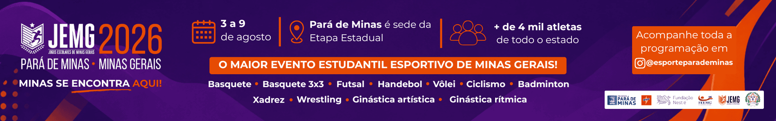 JEMG 2026 - Pará de Minas